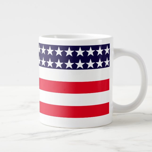 Patriotische Flag Jumbo-Tasse (Rechts)