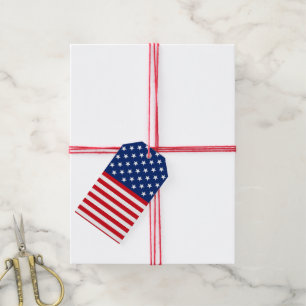 Patriotische Flag Muster Juli Viertes Geschenk-Tag Geschenkanhänger