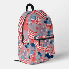 Patriotische Flagge 1 Druckknopfbeutel Bedruckter Rucksack