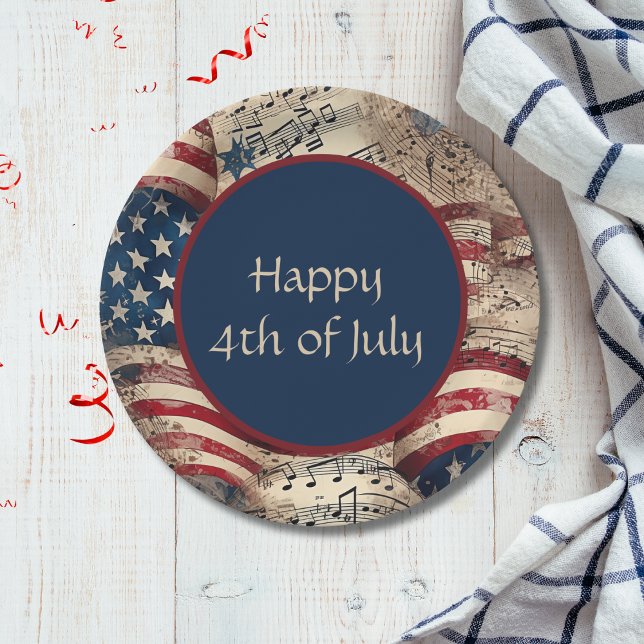 Patriotische Flagge 4. Juli Party GRILLEN Pappteller (Von Creator hochgeladen)