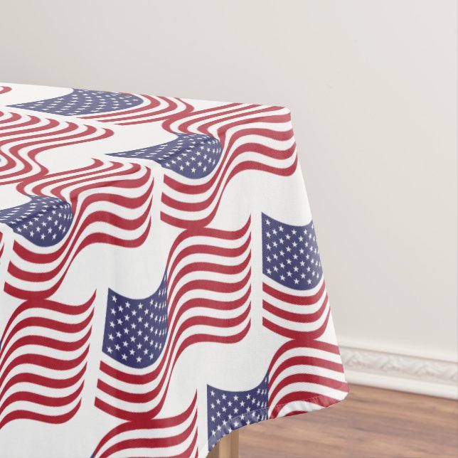 Patriotische Flagge 4. Juli Tableclout Tischdecke (Beispiel)