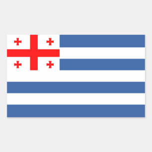 Patriotische Flagge Adschariens Rechteckiger Aufkleber