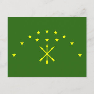 Patriotische Flagge Adygeas Postkarte