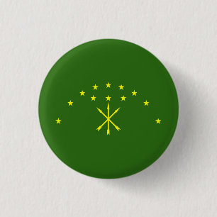 Patriotische Flagge Adygeja Button