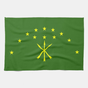 Patriotische Flagge Adygeja Geschirrtuch