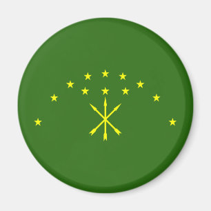 Patriotische Flagge Adygejas Magnet