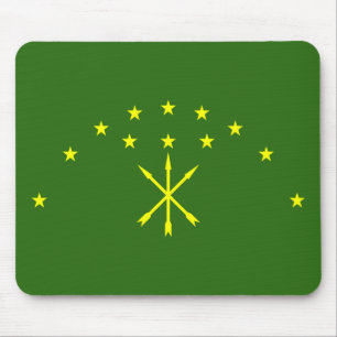 Patriotische Flagge Adygejas Mousepad
