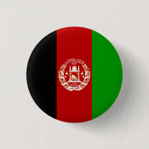 Patriotische Flagge Afghanistans Button