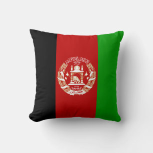 Patriotische Flagge Afghanistans Kissen