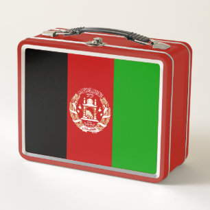 Patriotische Flagge Afghanistans Metall Brotdose