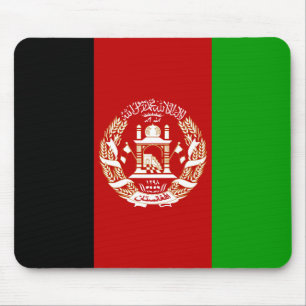 Patriotische Flagge Afghanistans Mousepad