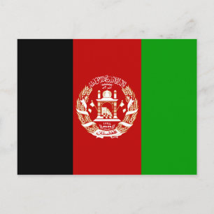 Patriotische Flagge Afghanistans Postkarte