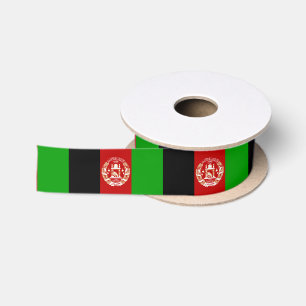 Patriotische Flagge Afghanistans Satinband