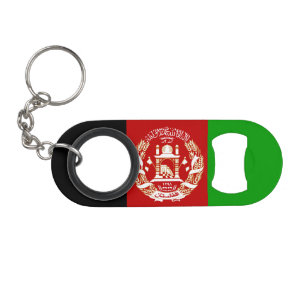 Patriotische Flagge Afghanistans Schlüsselbund Flaschenöffner
