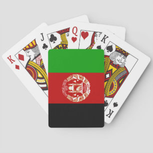 Patriotische Flagge Afghanistans Spielkarten