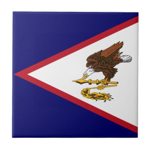 Patriotische Flagge Amerikanisch-Samoas Fliese