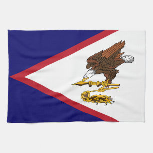 Patriotische Flagge Amerikanisch-Samoas Geschirrtuch