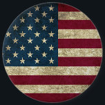 Patriotische Flagge Amerikas Button<br><div class="desc">Patriotische Flagge Amerikas</div>