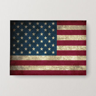 Patriotische Flagge Amerikas Button
