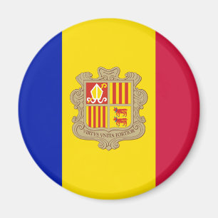 Patriotische Flagge Andorras Magnet