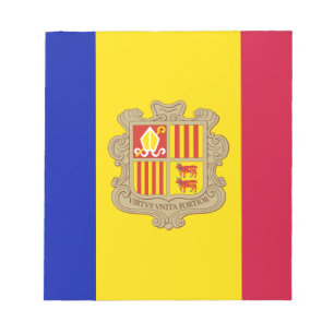 Patriotische Flagge Andorras Notizblock