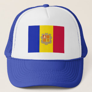 Patriotische Flagge Andorras Truckerkappe