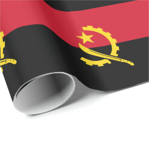 Patriotische Flagge Angolas Geschenkpapier