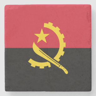 Patriotische Flagge Angolas Steinuntersetzer