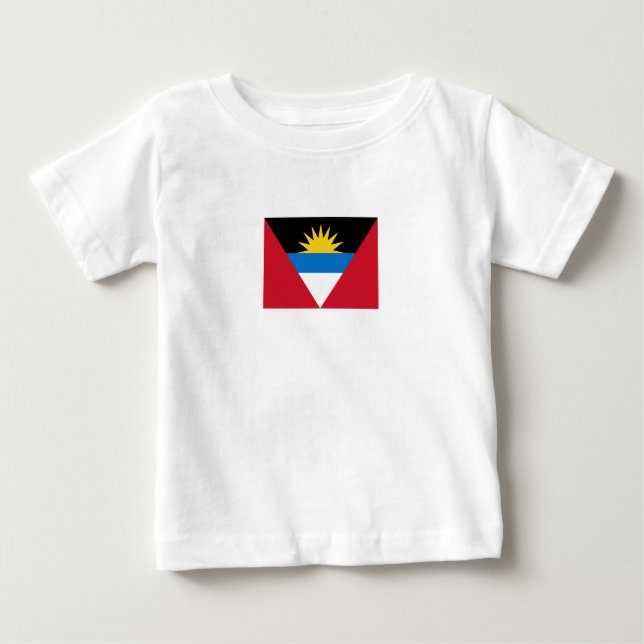 Patriotische Flagge Antigua und Barbuda Baby T-shirt (Vorderseite)