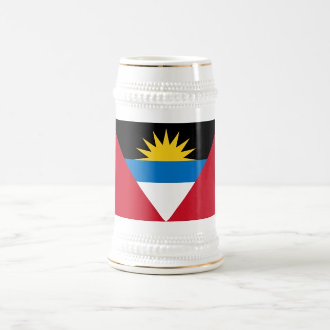 Patriotische Flagge Antigua und Barbuda Bierglas (Mittel)