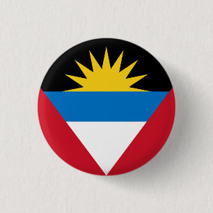 Patriotische Flagge Antigua und Barbuda Button
