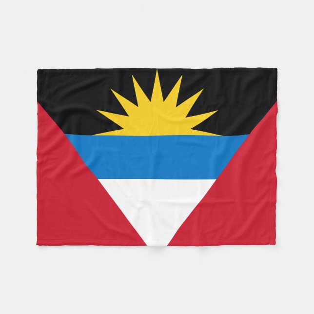 Patriotische Flagge Antigua und Barbuda Fleecedecke (Vorderseite (Horizontal))