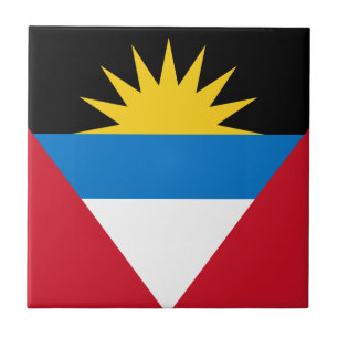 Patriotische Flagge Antigua und Barbuda Fliese