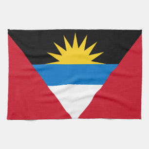 Patriotische Flagge Antigua und Barbuda Geschirrtuch