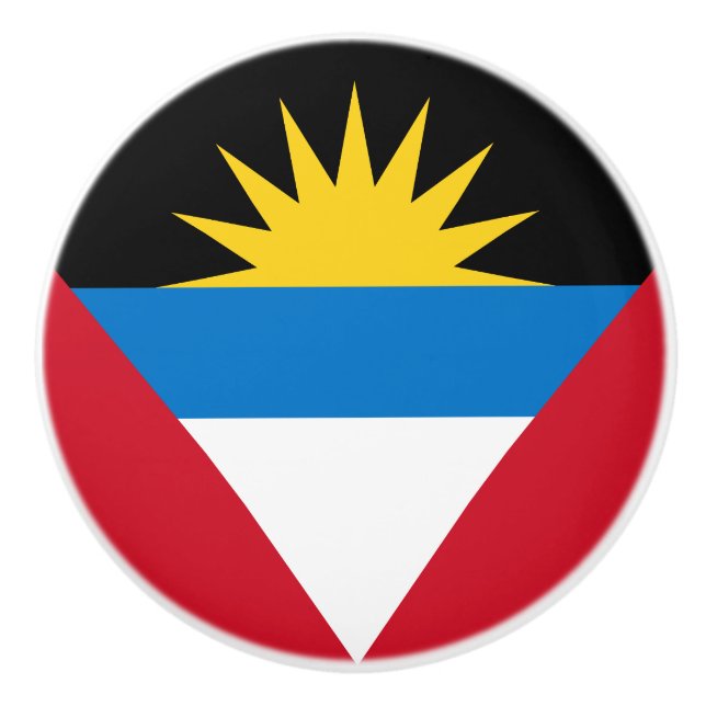 Patriotische Flagge Antigua und Barbuda Keramikknauf (Vorderseite)