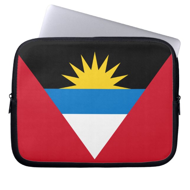 Patriotische Flagge Antigua und Barbuda Laptopschutzhülle (Vorderseite)