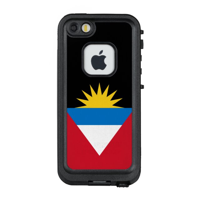 Patriotische Flagge Antigua und Barbuda LifeProof iPhone Hülle (Rückseite)