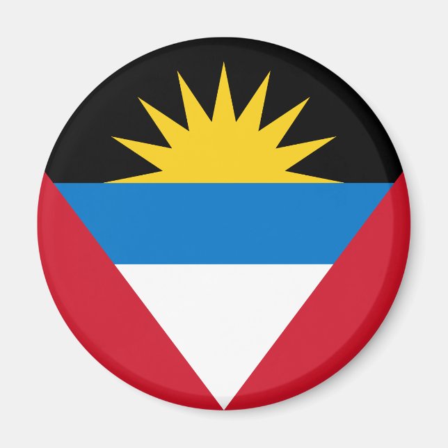 Patriotische Flagge Antigua und Barbuda Magnet (Vorne)