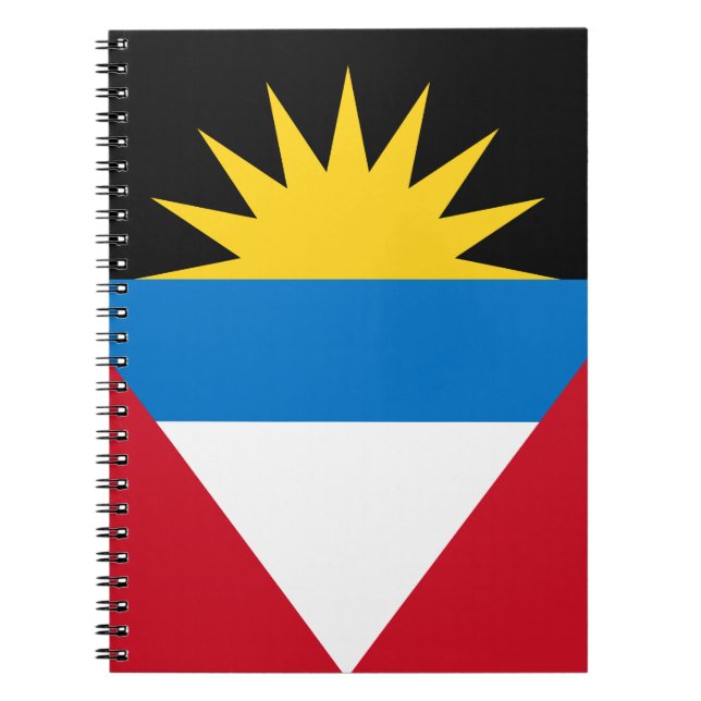 Patriotische Flagge Antigua und Barbuda Notizblock (Vorderseite)