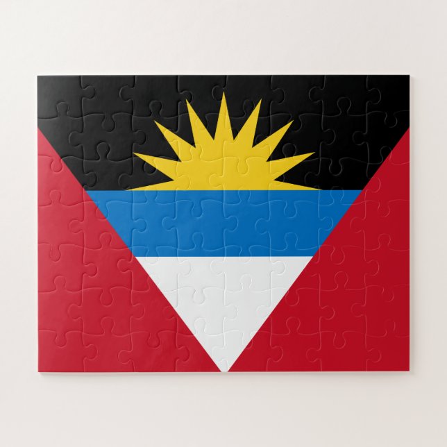 Patriotische Flagge Antigua und Barbuda Puzzle (Horizontal)