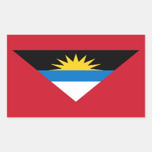 Patriotische Flagge Antigua und Barbuda Rechteckiger Aufkleber