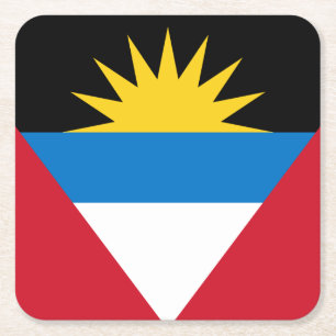 Patriotische Flagge Antigua und Barbuda Rechteckiger Pappuntersetzer