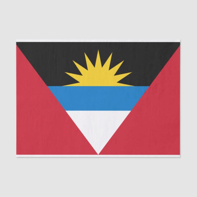 Patriotische Flagge Antigua und Barbuda Seidenpapier (Vorderseite)