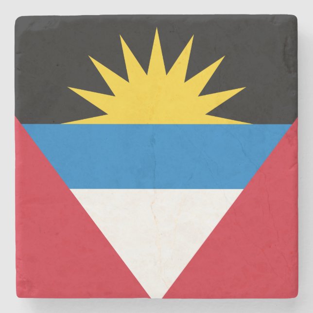 Patriotische Flagge Antigua und Barbuda Steinuntersetzer (Vorderseite)
