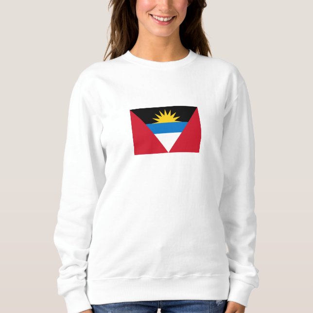 Patriotische Flagge Antigua und Barbuda Sweatshirt (Vorderseite)