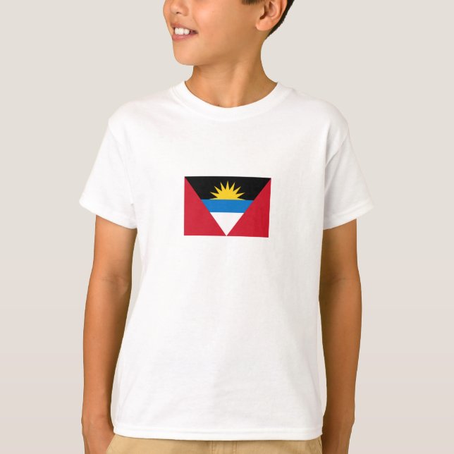 Patriotische Flagge Antigua und Barbuda T-Shirt (Vorderseite)