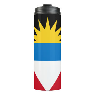 Patriotische Flagge Antigua und Barbuda Thermosbecher