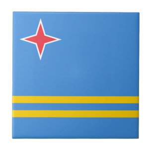 Patriotische Flagge Arubas Fliese
