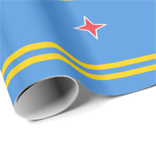 Patriotische Flagge Arubas Geschenkpapier