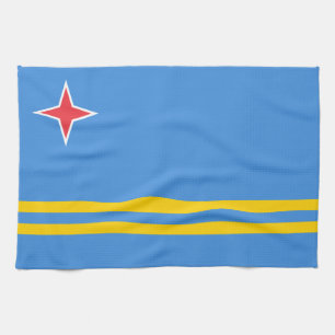 Patriotische Flagge Arubas Geschirrtuch